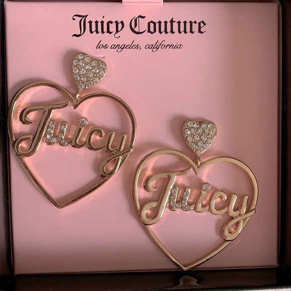 NWT Juicy Couture Heart Earrings